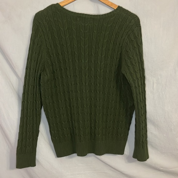 St. John's Bay Crew Neck, Cable Knit, Long Sleeve, Pullover Sweater in XLP/16P - Picture 6 of 13